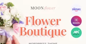 Moon Flower - Flower Shop WordPress Theme - TemplateMonster