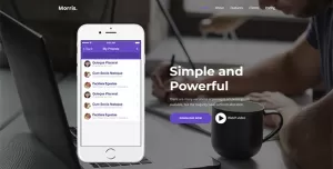 Morris - WordPress App & Product Landing Page