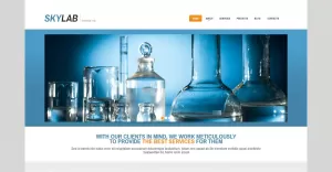 Multifunctioneel Chem Lab WordPress-thema - TemplateMonster