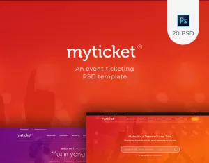 MyTicket - an Event Ticketing PSD Template - TemplateMonster