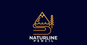 Nature and Pencil Line Art Logo Style - TemplateMonster