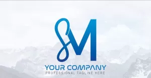New Professional SM Letter Logo Design-Brand Identity