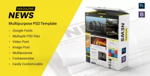 News Magazine - Multipurpose News Magazine PSD Template