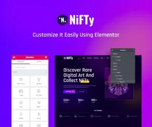 NiFTy - NFT Project & Portfolio WordPress Elementor Template Kit
