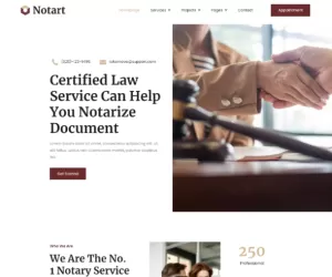 Notart  Notary Public & Legal Services Elementor Template Kit