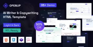 Openup - AI Writer and Copy Writing HTML Template