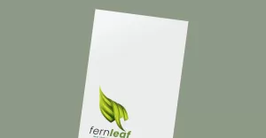 Organic Fern Leaf and Silkline Green Logo - TemplateMonster