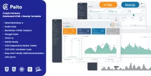 Paito - Crypto-Currency Dashboard HTML + ReactJs Template