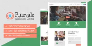 Pinevale  Addiction Recovery and Rehabilitation Center WordPress Theme