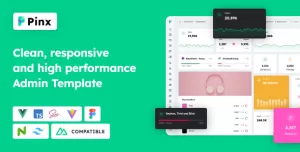 Pinx - Vuejs / Nuxt Tailwind + Naive Admin Dashboard Template