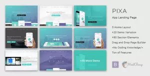 Pixa - App Landing Page