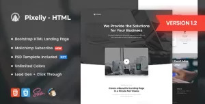 Pixeliy - Business HTML Landing Page Template