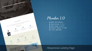 Plumber - Bootstrap Responsive HTML Landing Page - Themes ...