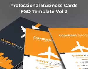 Professional Business Cards PSD Template - TemplateMonster