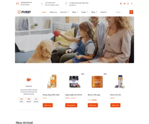 Purry - Pet Care WooCommerce Store Elementor Pro Template Kit