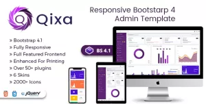 Qixa - Responsive Bootstrap 4 Admin Dashboard Template