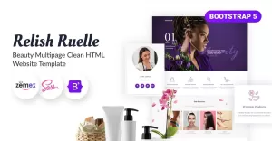 Relish Ruelle – šablona responzivního webu kosmetického salonu