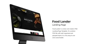 Restaurant Landing Page PSD Template - TemplateMonster