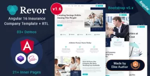 Revor - Angular 16 Insurance Services Agency Template