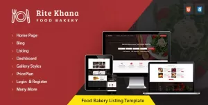 RiteKhana Food Bakery Listing & Restaurant Listing HTML Template