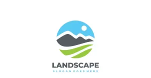 River and Landscape Logo Template