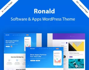 Ronald - Software & App Landing WordPress Theme