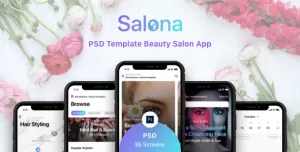 Salona - PSD Template Beauty Salon App