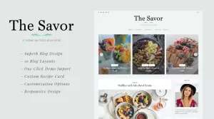 Savor - Food Blog WordPress Theme