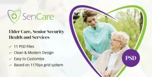 SenCare - Elderly Home & Senior Care PSD