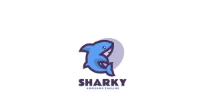 Shark Simple Mascot Logo 3