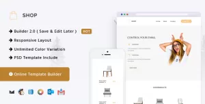 Shop - Responsive Email + Online Template Builder