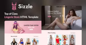 Sizzle: Unveil Sensual Elegance - Lingerie Store HTML Template