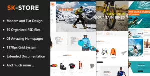 SK Store - Unique Shop PSD Template for Sport and Athletes