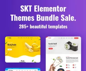 SKT Elements Responsive Elementor WordPress theme 1 click demo