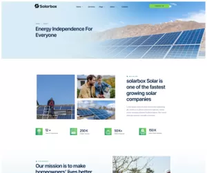 Solarbox - Solar & Renewable Energy Elementor Template Kit