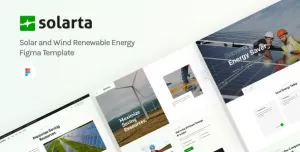 Solarta  Solar and Renewable Energy Figma Template