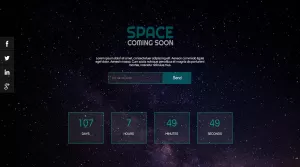 Space - Coming Soon Template