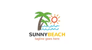 Sunny - Beach Logo - Logos & Graphics