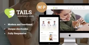 Tails  Veterinary Clinic, Pet Care & Animal WordPress Theme + Shop