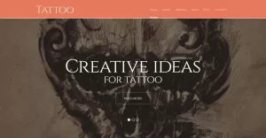 Tattoo Salon Responsive WordPress Theme - TemplateMonster