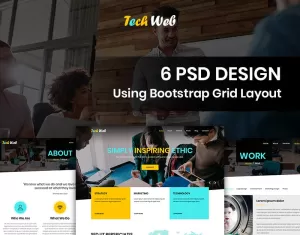 Tech Web - Web Design Company PSD Template - TemplateMonster