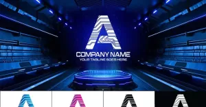 Technology A Letter Logo Design-Brand Identity