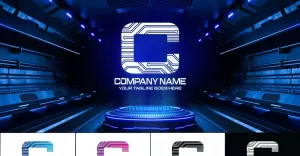 Technology C Letter Logo Design-Brand Identity