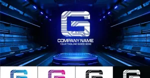 Technology G Letter Logo Design-Brand Identity