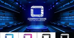 Technology O Letter Logo Design-Brand Identity