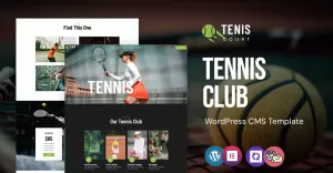 Tenis - Badminton Club And Couch WordPress Elementor Theme