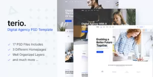Terio - Creative Agency PSD Template