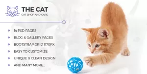 The Cat - PSD Template for Pet Shop and Care Organisations