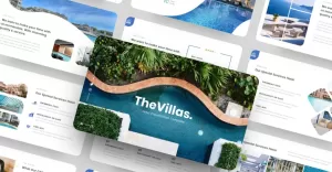 TheVillas-Hotel Presentation PowerPoint template
