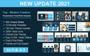 Top - Modern Creative Presentation PowerPoint template